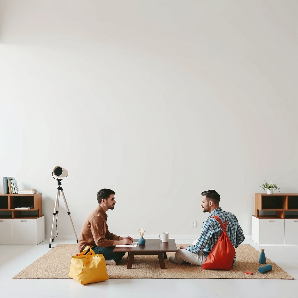 Design workspace with geometric patterns